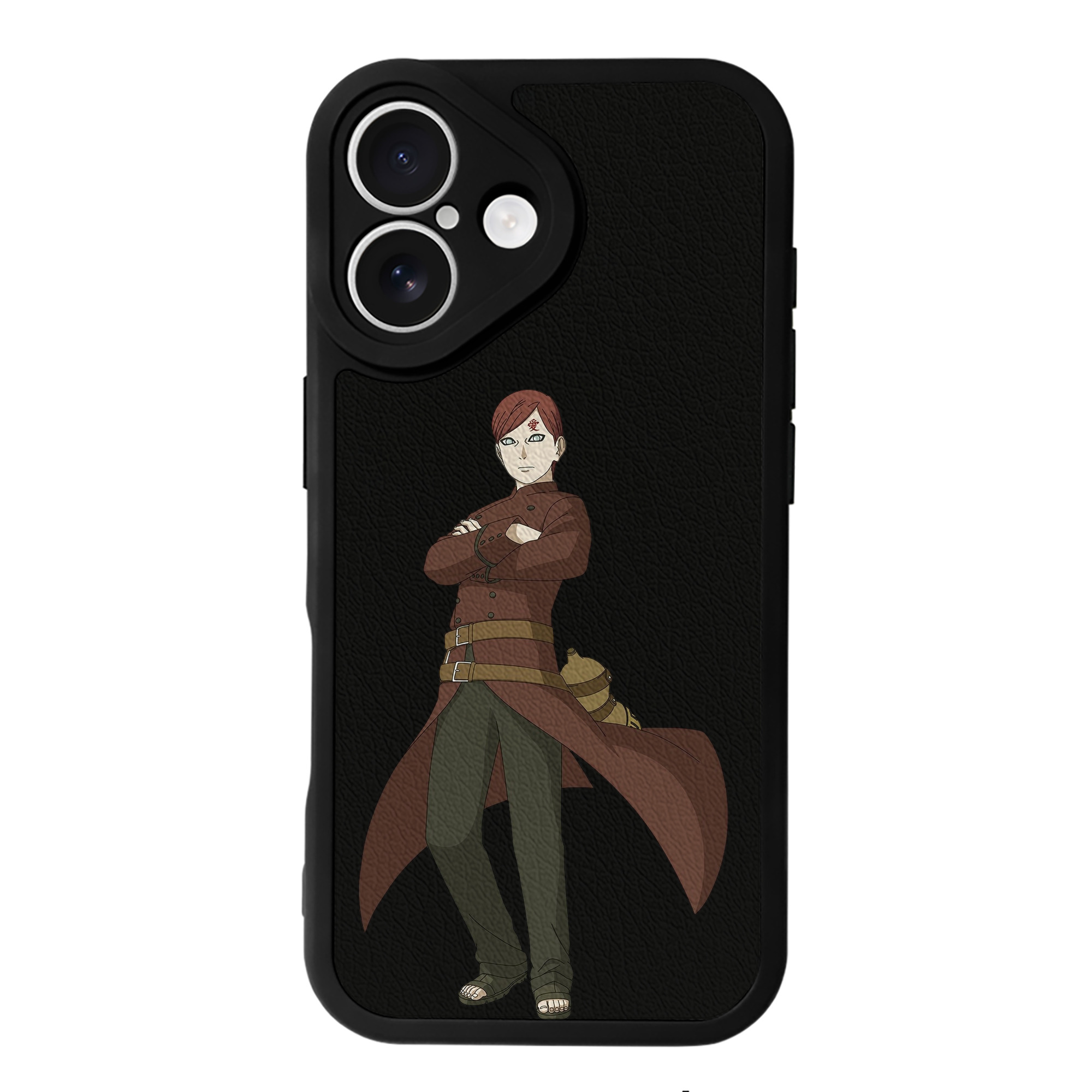 （画像用） NARUTO -ナルト- ガアラ Gaara 【iPhone 16シリーズ対応】シリコンスマホケース（レザー調） 材質：シリコン